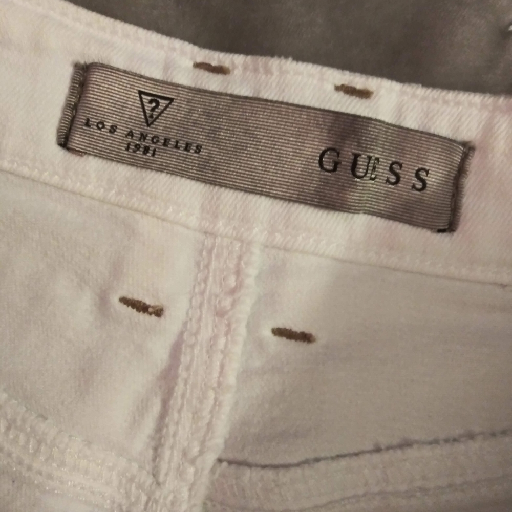 Guess white distressed short shorts! - Picture 4 of 6